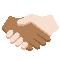 Handshake- Medium-Dark Skin Tone- Light Skin Tone emoji on Twitter